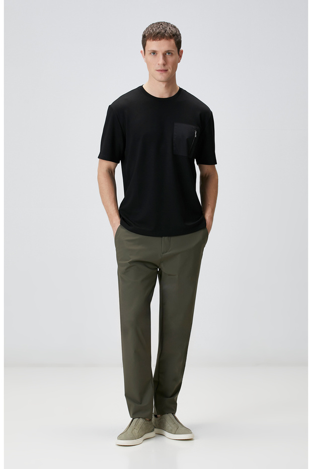 Haki Dokuma Pantolon - 1