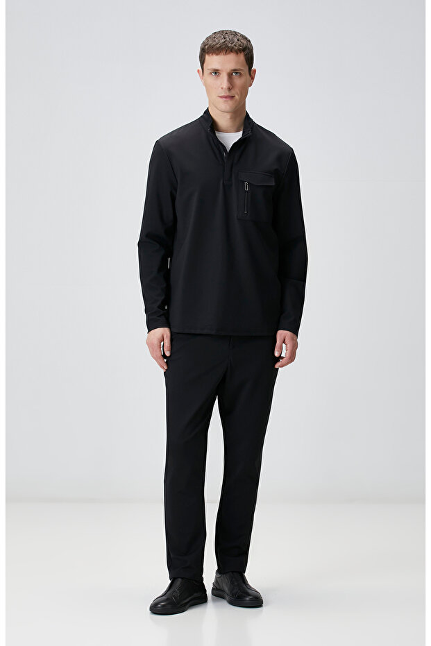 N-Tech Siyah Diyagonal Eşofman Altı - 1