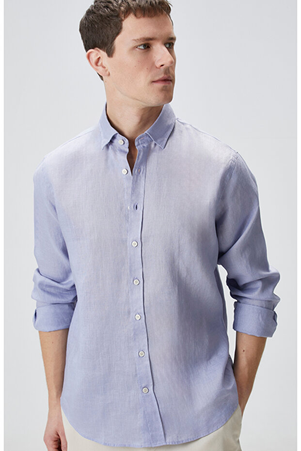 Lila Keten Gömlek - 1