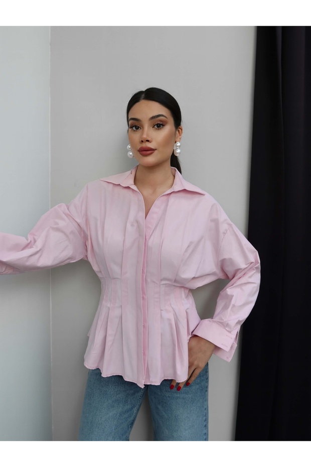 Bel Pileli Gömlek - 1