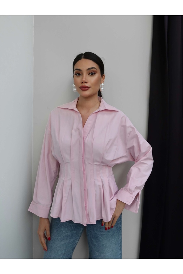 Bel Pileli Gömlek - 4