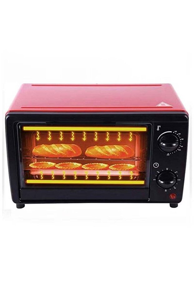 Small Electric Baking Oven 12L 800W with Quartz Heating Elements and 30 Minute Timer