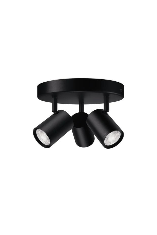 Smart 3 Bulb LED RGB Ceiling Spot Light Set, 4.9W, Black