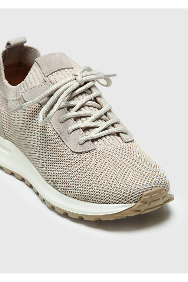 Bej Örme Spor Ayakkabı - 2