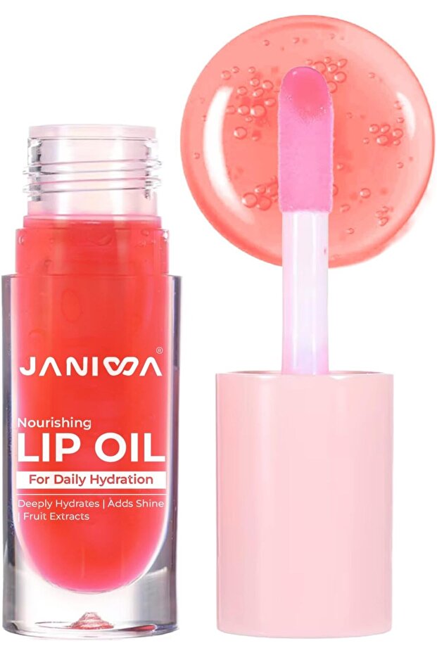 Fruit Hydrating Lip Oil | Sheer Glossy Lip Care with Sweet Cherry Seed | Rosy Tint