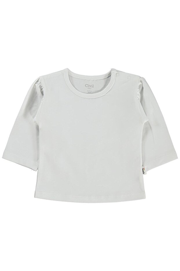 Plain Basic 6-18 Months Sweatshirt - Ecru