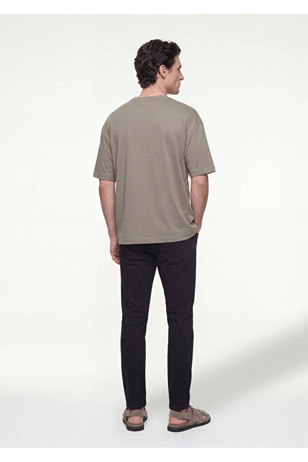 Haki Düz Sweatshırt - 4