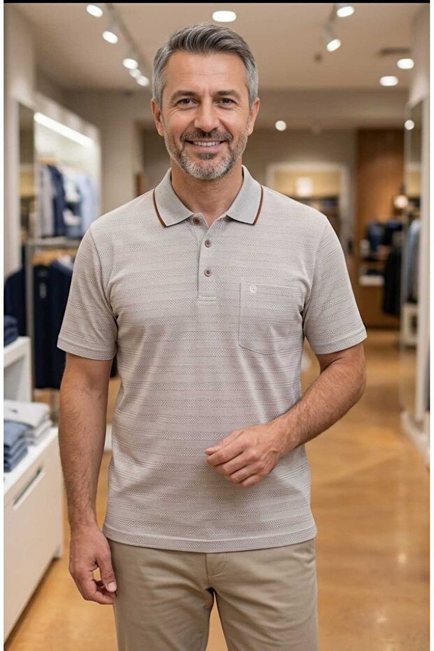 Short Sleeves Pocketed Polo Collar Men's Classic T-Shirt
