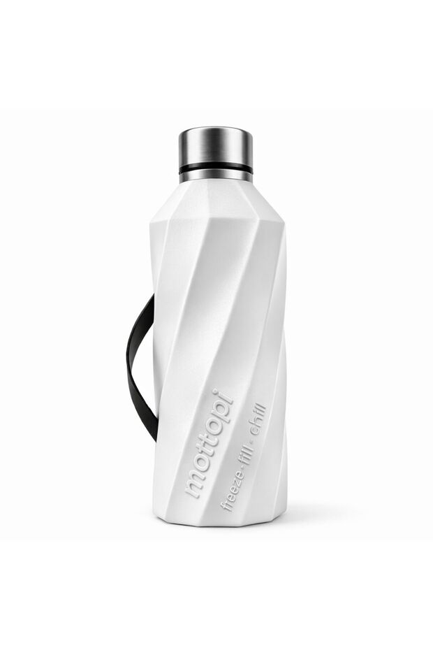 Cooler Strappy Thermos White– 1 L Ice-Free Cold Water Thermos, Cooler Bottle