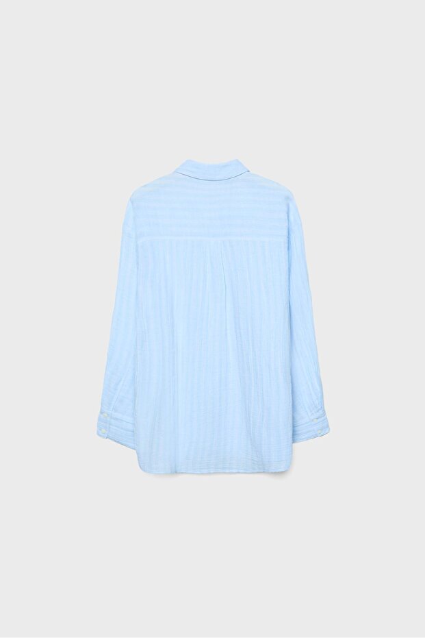 Basic çift kumaş gömlek - 7