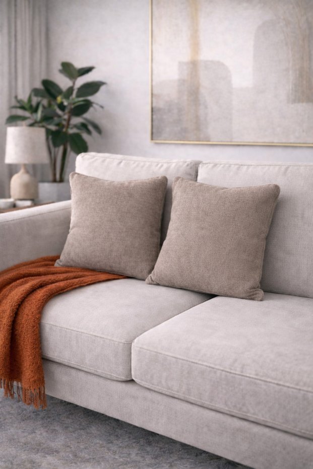 2-Pack Cotton Textured Woven Cushion Cover Mink
