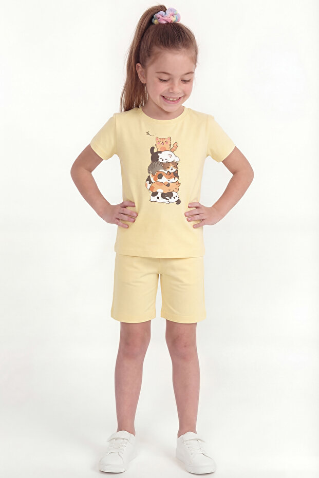 Girl's Printed Shorts Set B9
