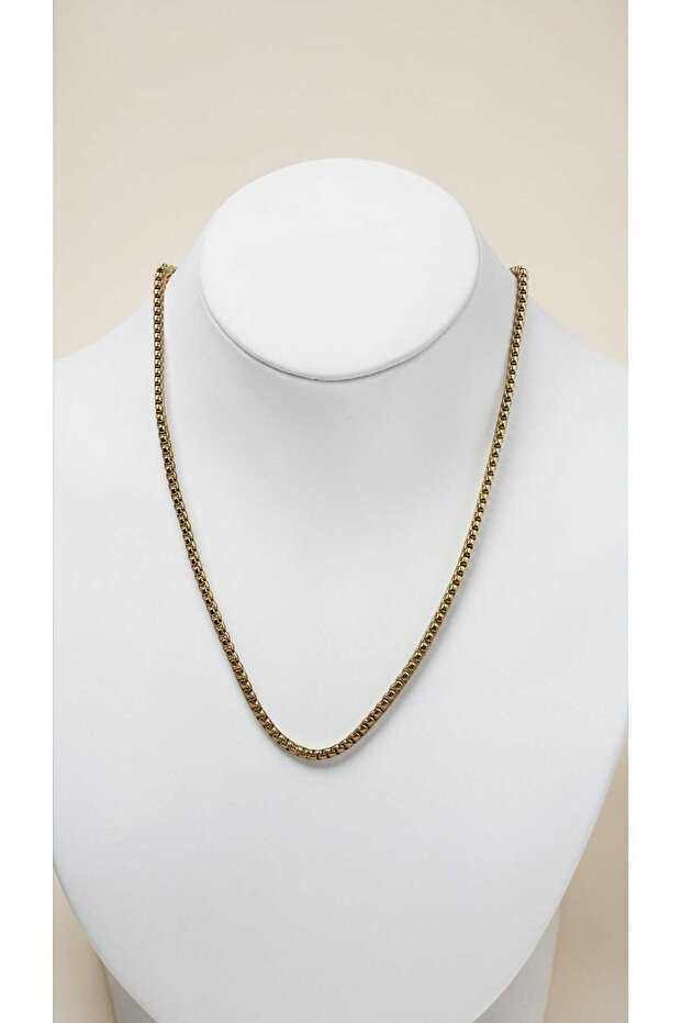 Gold Color 60 cm 3 Mm. Steel Chain
