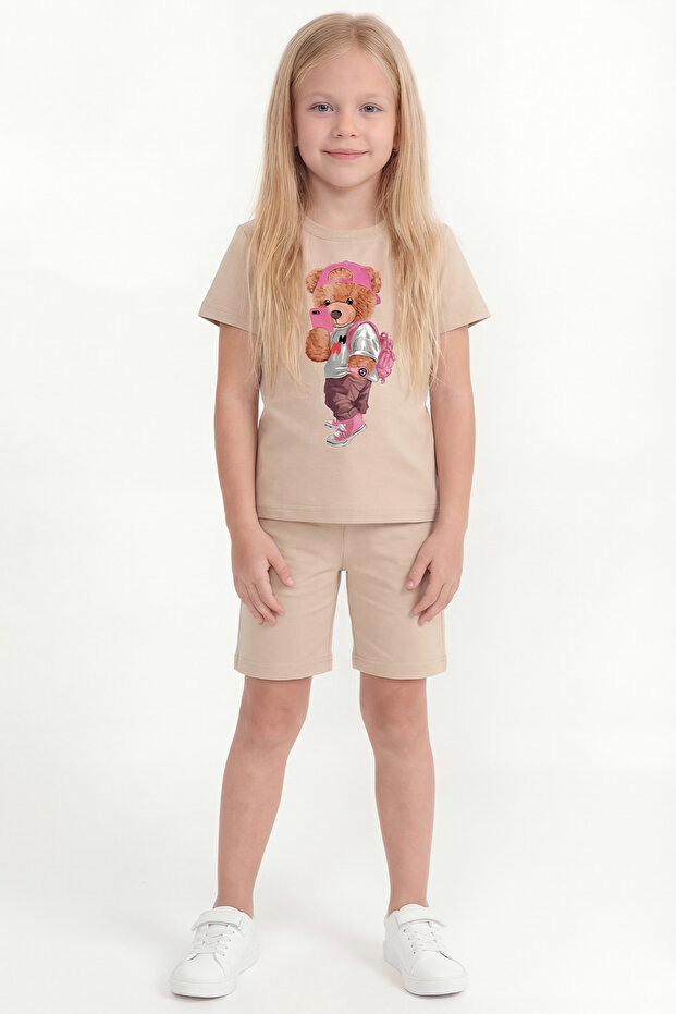 Girl's Printed Shorts Set B1