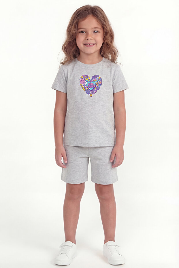 Girl's Printed Shorts Set B10
