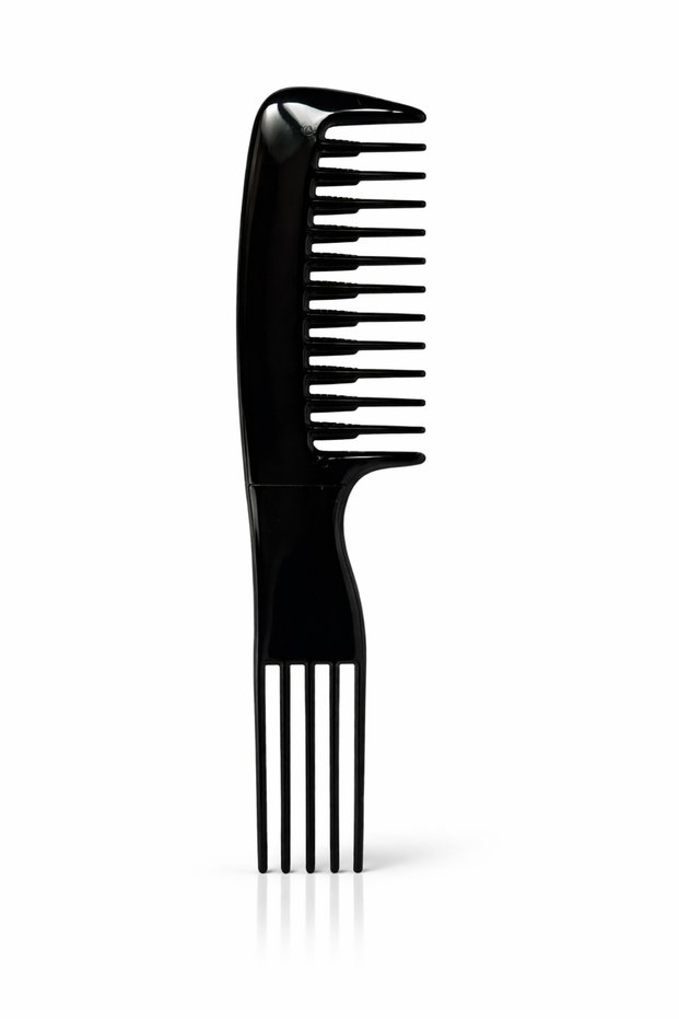 Afro Hair Comb – Curly Hair Detangling Comb – French Made Dye and Styling Comb - Black