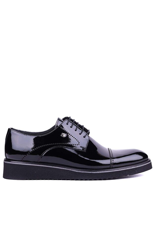 - Genuine Patent Leather Leather Men's Casual Shoes - 2928