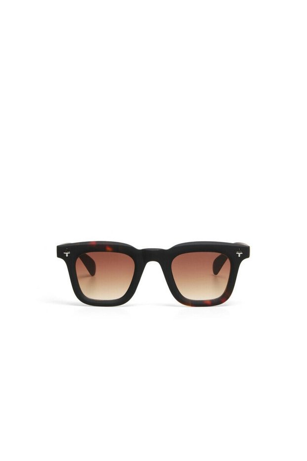 Firenze Unisex Sunglasses Black Havana / Lens: Brown Gradient