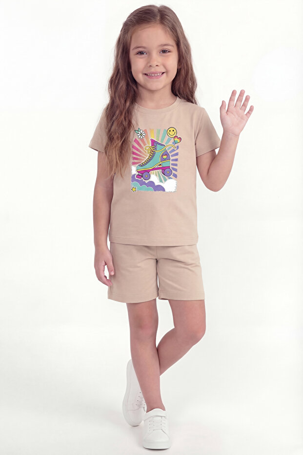 Girl's Printed Shorts Set B17