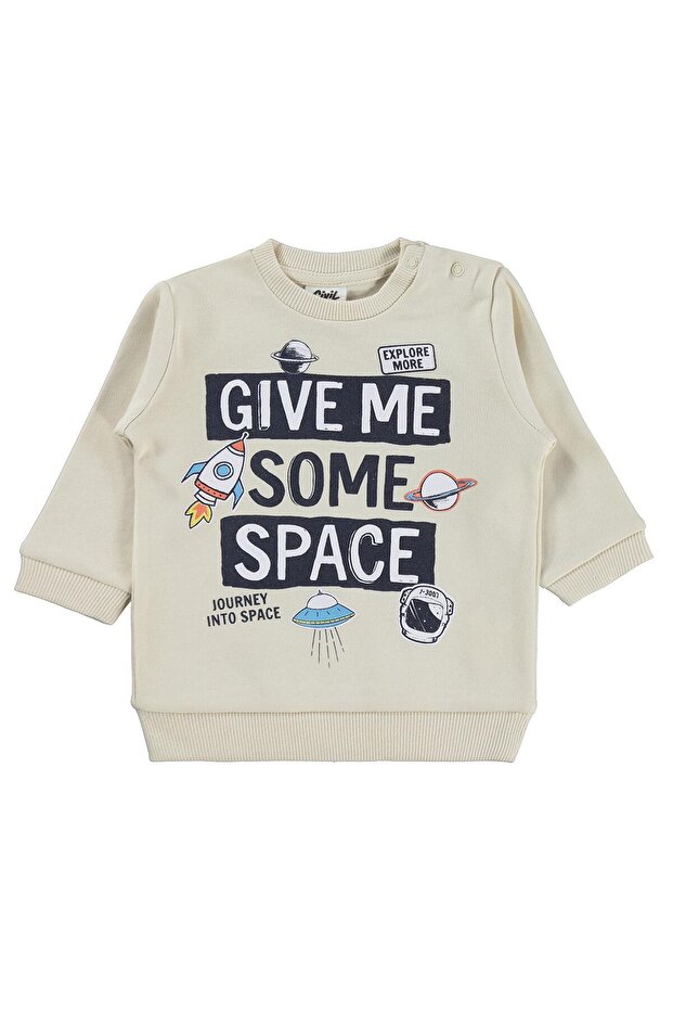Give Me Yazılı Printed 6-18 Months Sweatshirt - Ivory