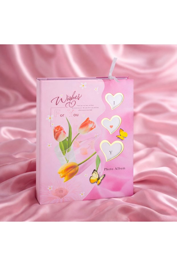 90-Piece Pink Note Photo Album 10X15 and 15X21 cm