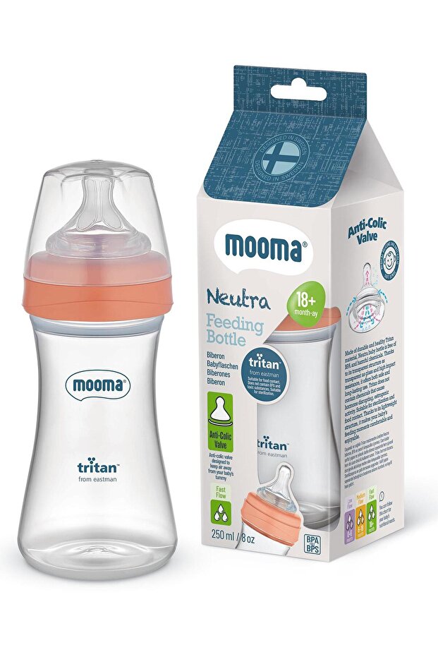 Baby Bottle 250 ml +18 Fast Flow - Red