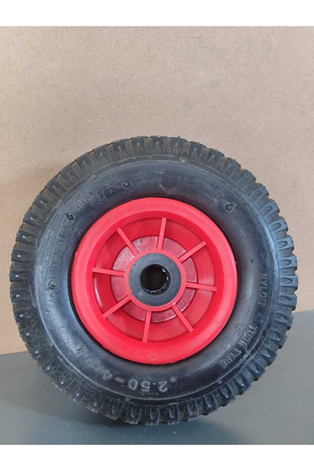 200X40 mm Plastic Wheelbarrow Load-Carrying Cart Caster Wheel with Bushing Puffer Bellows Inner Tire Caster Wheel