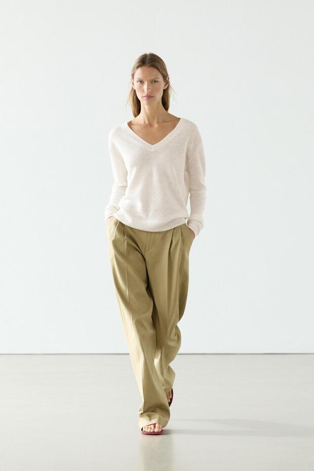 Keten V yaka triko kazak - 1