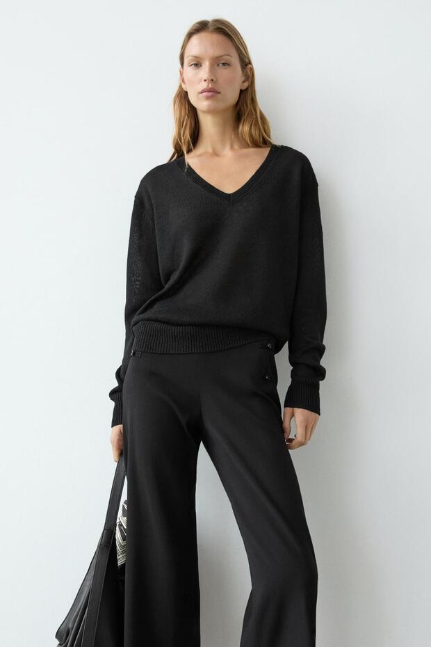 Keten V yaka triko kazak - 1