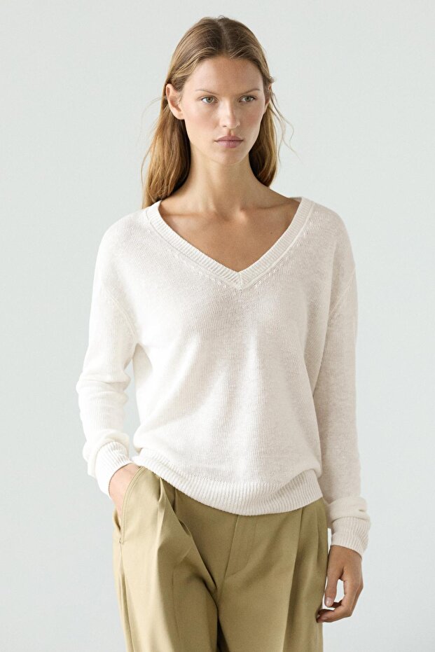 Keten V yaka triko kazak - 2