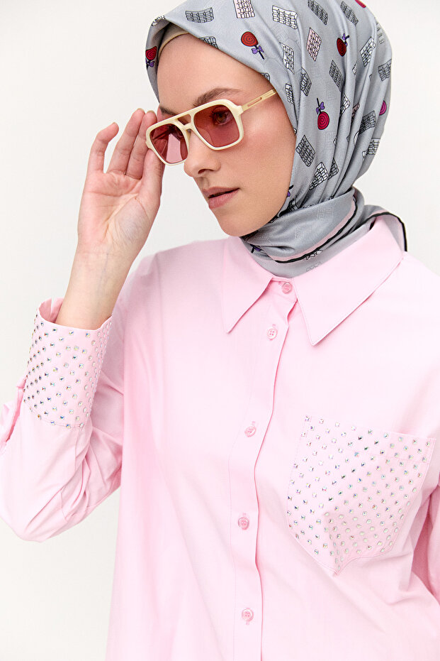 Hotfix Baskılı Pamuklu Tunik - 4