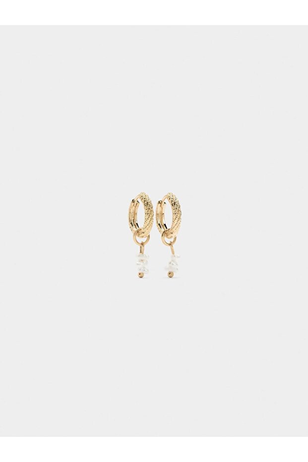 Tatlı Su İncili Halka Küpe - 2