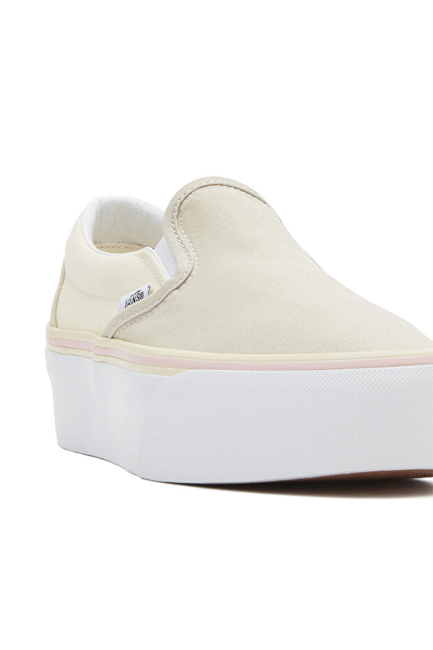 Classic Slip-On Stackform Kadın Ekru Sneaker - 7
