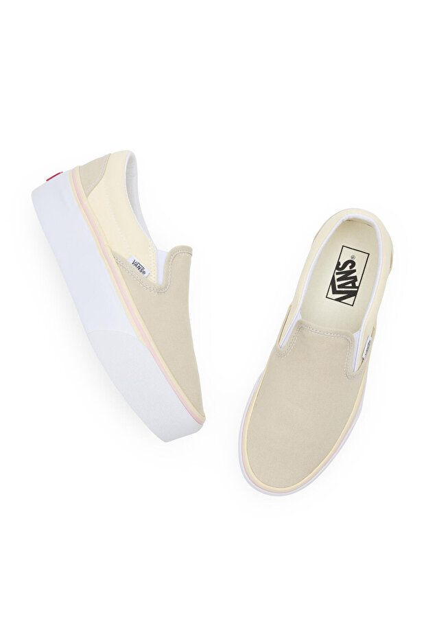 Classic Slip-On Stackform Kadın Ekru Sneaker - 4