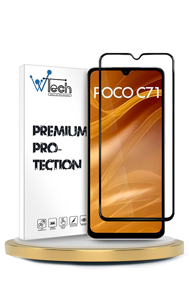 Xiaomi Poco C71 4G 2025 Premium E2E Series Full Glue Full Cover Tempered Glass Clear/Black
