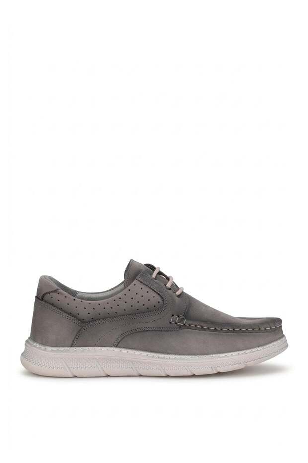Elit 26Yslbrk2030N Men's Genuine Leather Casual Shoes Gray