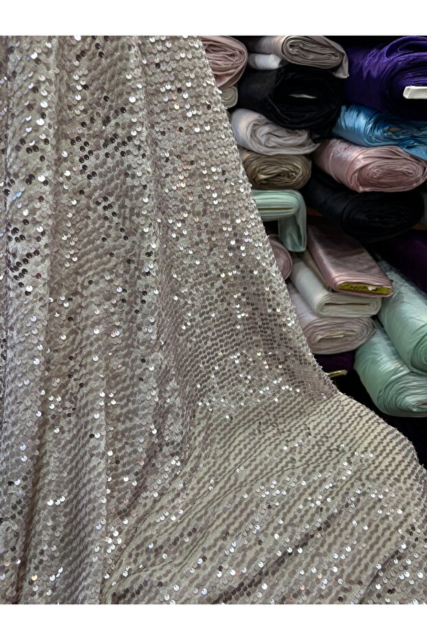 Sequined Velvet Fabric Premium Quality