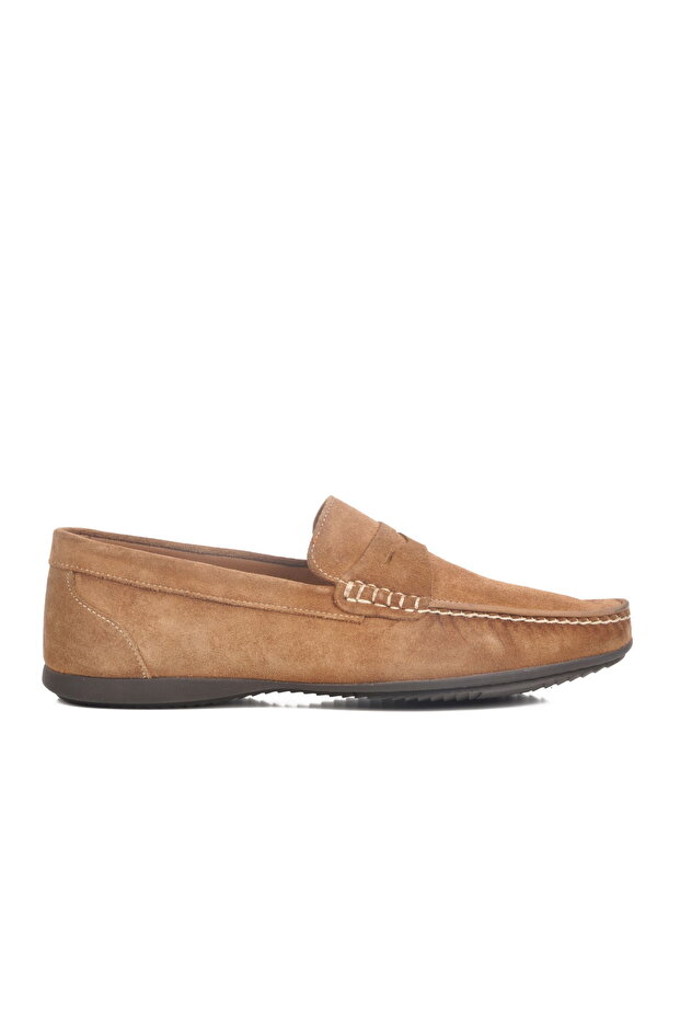 Brown Suede Genuine Leather Men's Casual Shoes