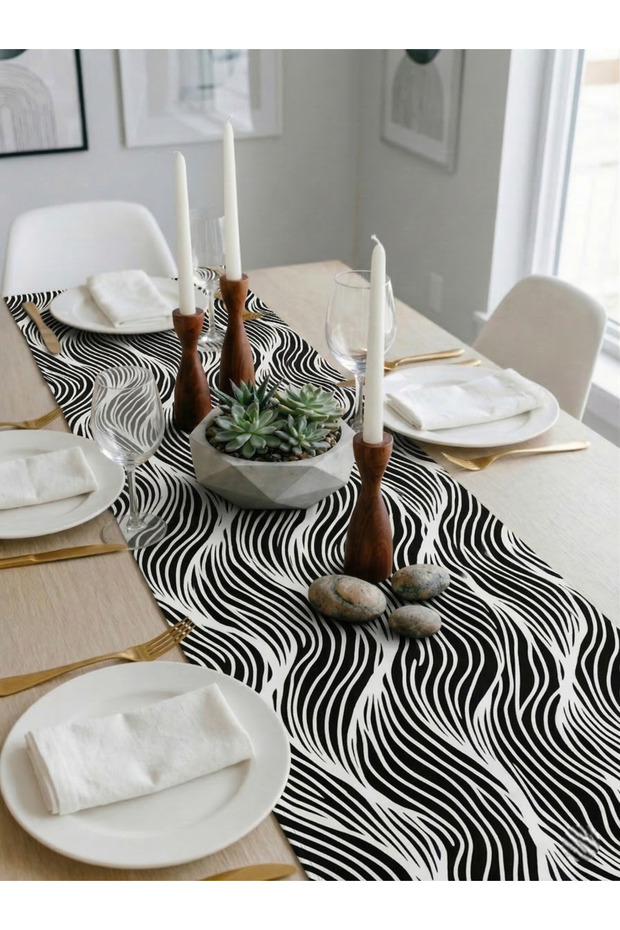 Premium Duck Fabric Liquid Proof Table Runner – Stain Resistant Digital Print Pcs |   Different Pattern Options