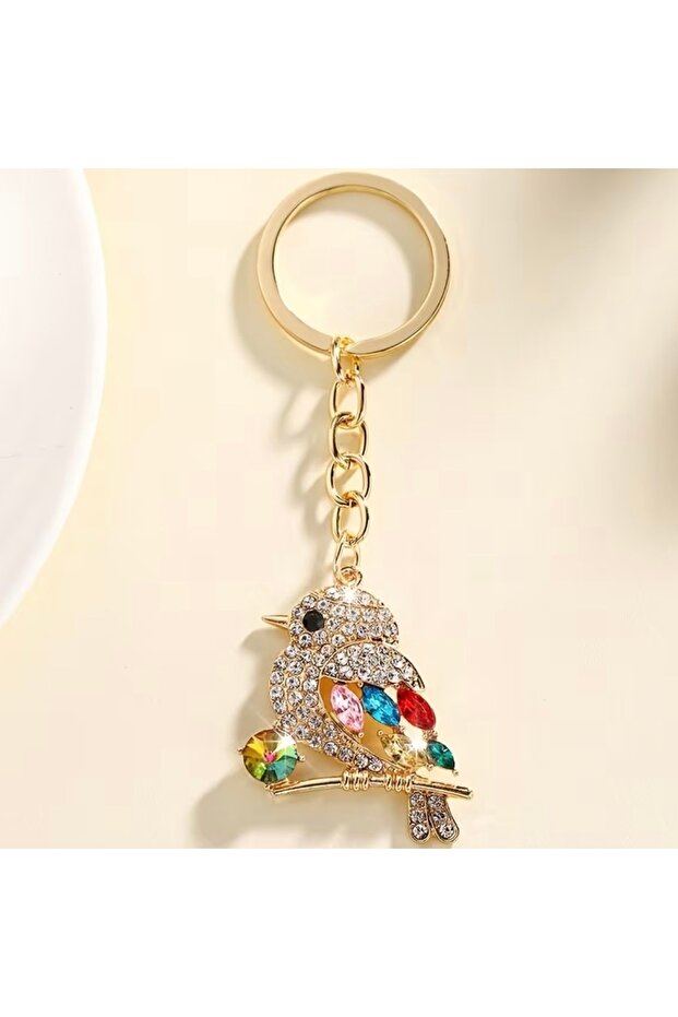 Purple Shinny Bird Keychain