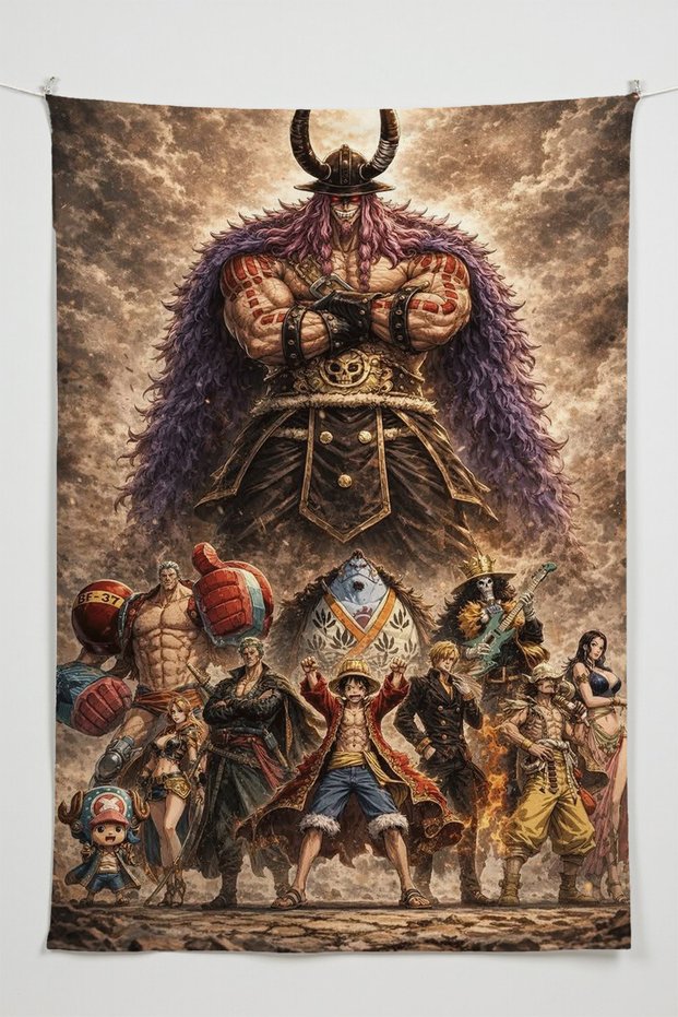 One Piece Themed Wall Covering – Large Size Tapestry Wall Art Rug Pieces, Game Anime Movie Room Decor