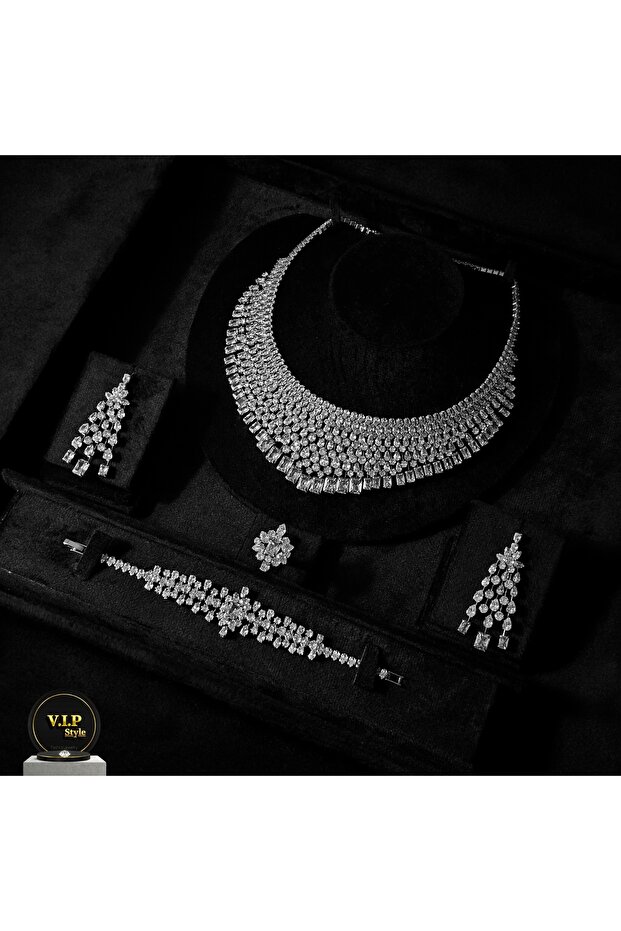 طقم اكسسوارات زركون فاخر