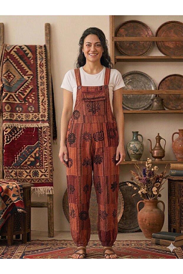 Unisex Indian Ethnic Patterned Jumpsuit