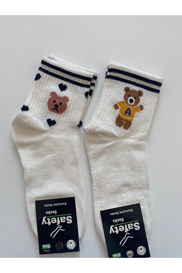 White Bear Unisex 2-Piece Socks for Youth & Adults