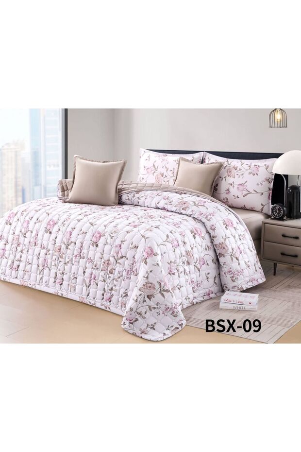 Summer patterned compressed bedspread, single size, 4 pieces - 1