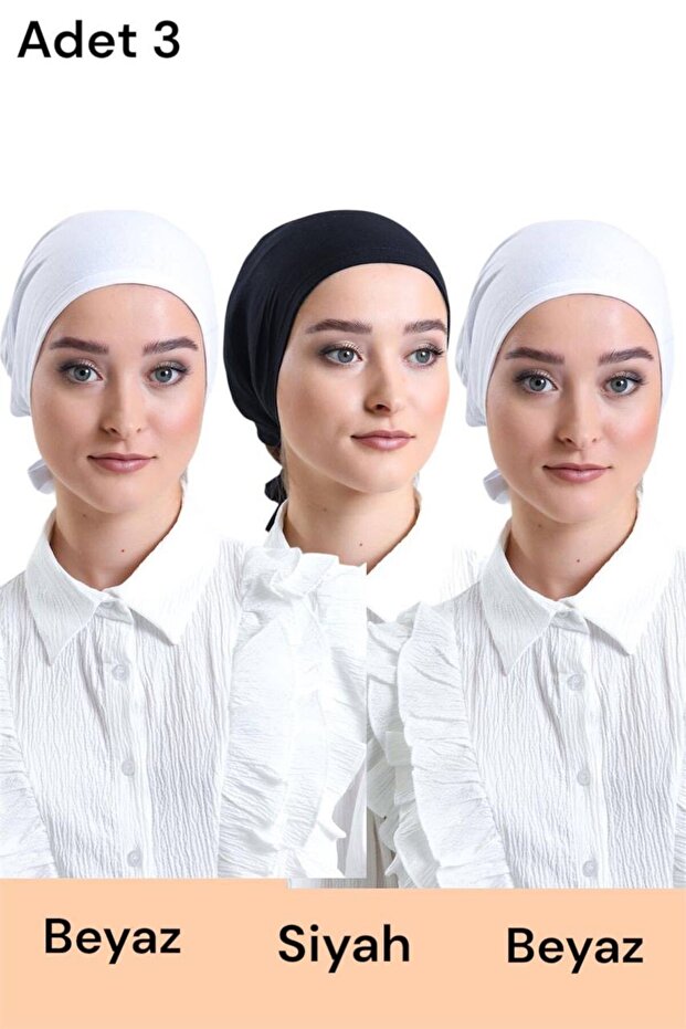 3 قطع من القبعات القطنية الممشطة المسطحة خياطة مخفية