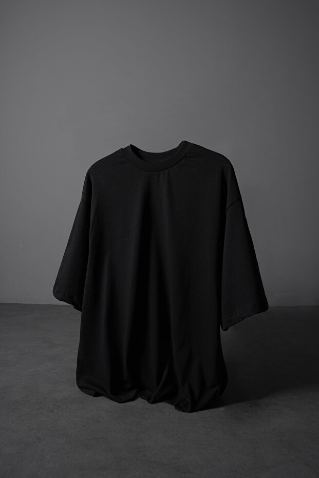 Ανδρικό μπλουζάκι Oversize Basic Μαύρο - 6