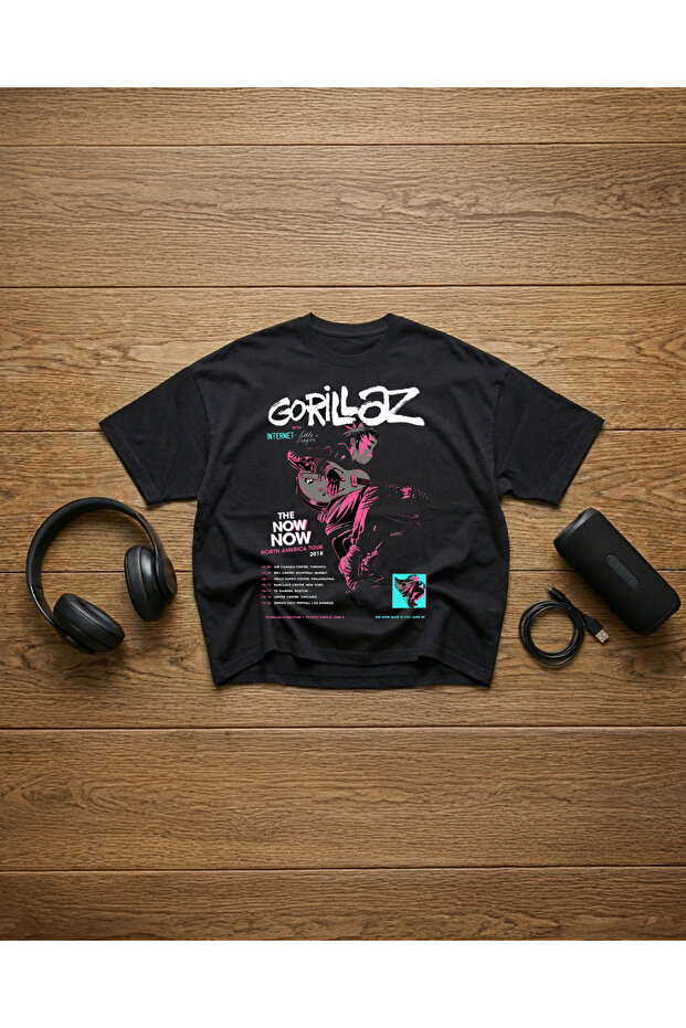 Gorillaz Printed Unisex 100% Cotton Pack Oversized T-Shirts
