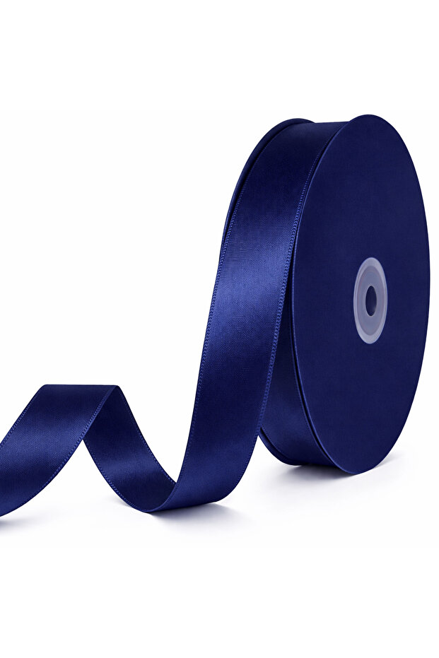 Navy Blue Satin Ribbon 2.5 cm 10 Meters, Bohça Dowry Special Day Gift Decoration Ribbon