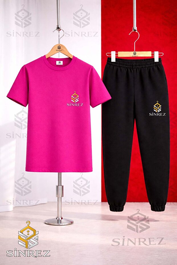 Children's Logo Printed T-Shirt Sweatpants Set